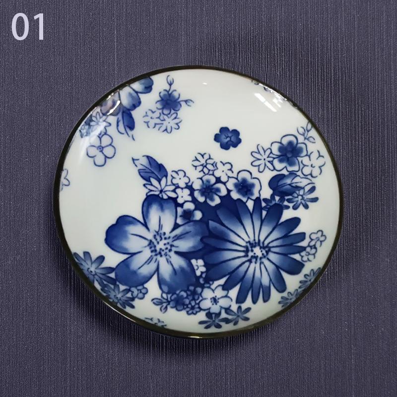 1 Stück Blau-Weiß Keramik Teebecher Untersetzer Porzellan Teetasse Untersetzer Chinesischer Stil Untersetzer Isoliermatte Tablett