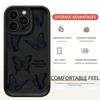 Black Butterfly Diamond Sand iPhone 15/16/17 Case with Eye Pattern Protection