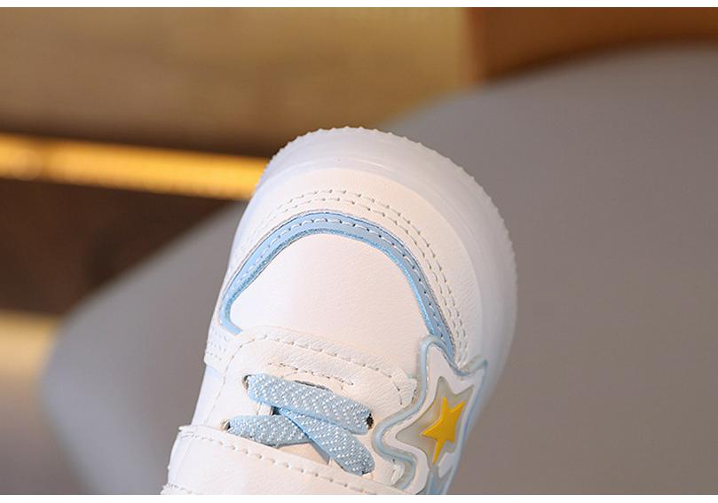 Lichtgevende babyschoentjes: Antislip Zachte Zool Sneakers voor Baby's & Peuters (0-2 jaar) - Jongens & Meisjes, Wit, Lente/Herfst
