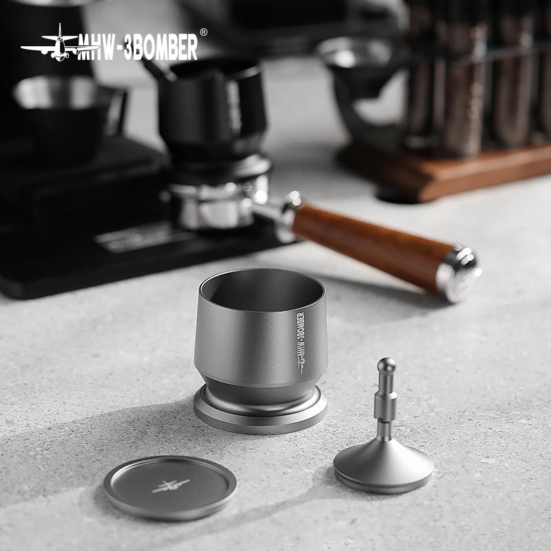 MHW-3BOMBER Espresso Dosing Cup with Stirrer Aluminum Alloy Coffee Dosing Funnel Fit 58MM Portafilter Home Coffee Accessories