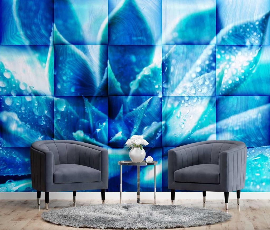 Wallpaper Blue Flower