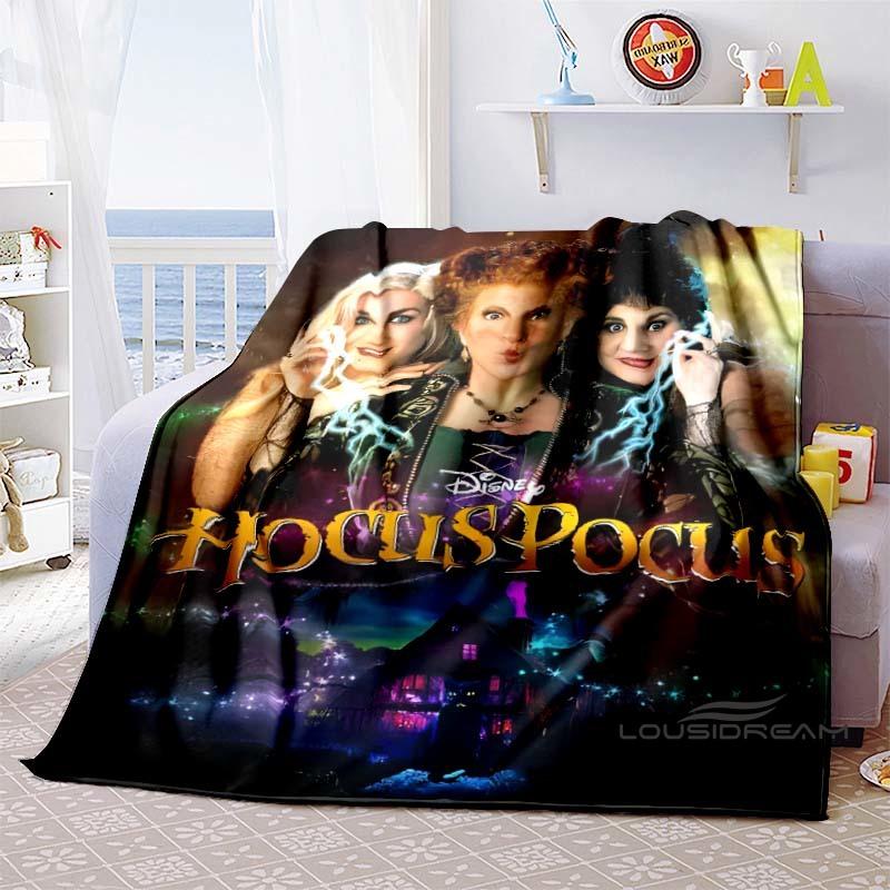Hocus Pocus Creative Flannel Print Blanket, Super Soft and Comfortable, Perfect for Sofa Naps or Home Blankets, the Perfect Gift