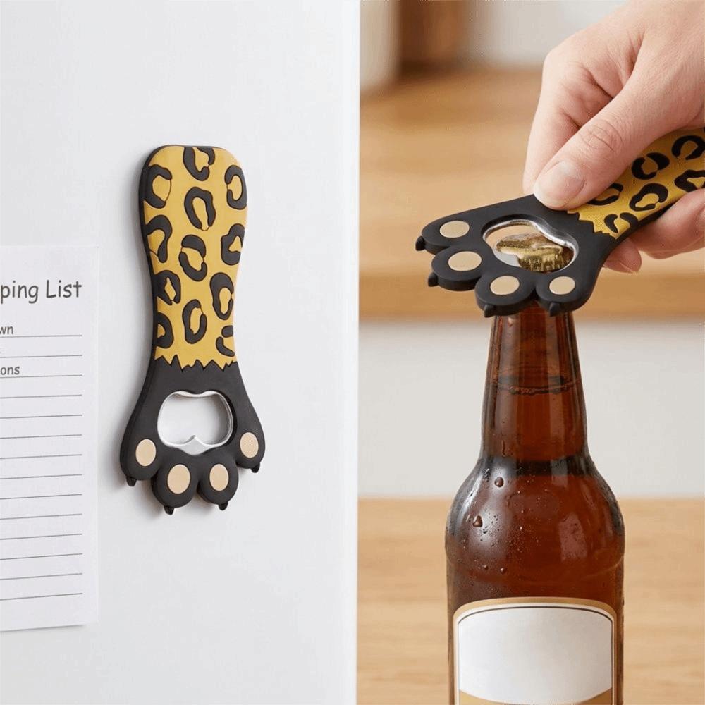 Vibrant Colors Fridge Magnet Opener Paw Shape Multifunctional Bottle Opener  Kitchen Barware
