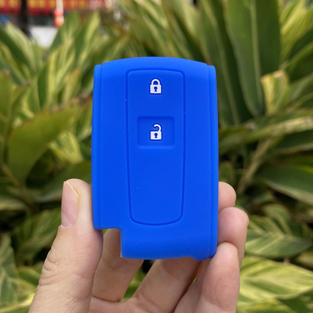 Silicone Car Key Fob Cover Case Shell Set For Toyota Corolla Verso 2004 2006 2007 Prius Gen 20 2005 2008 Remote Key Accessories