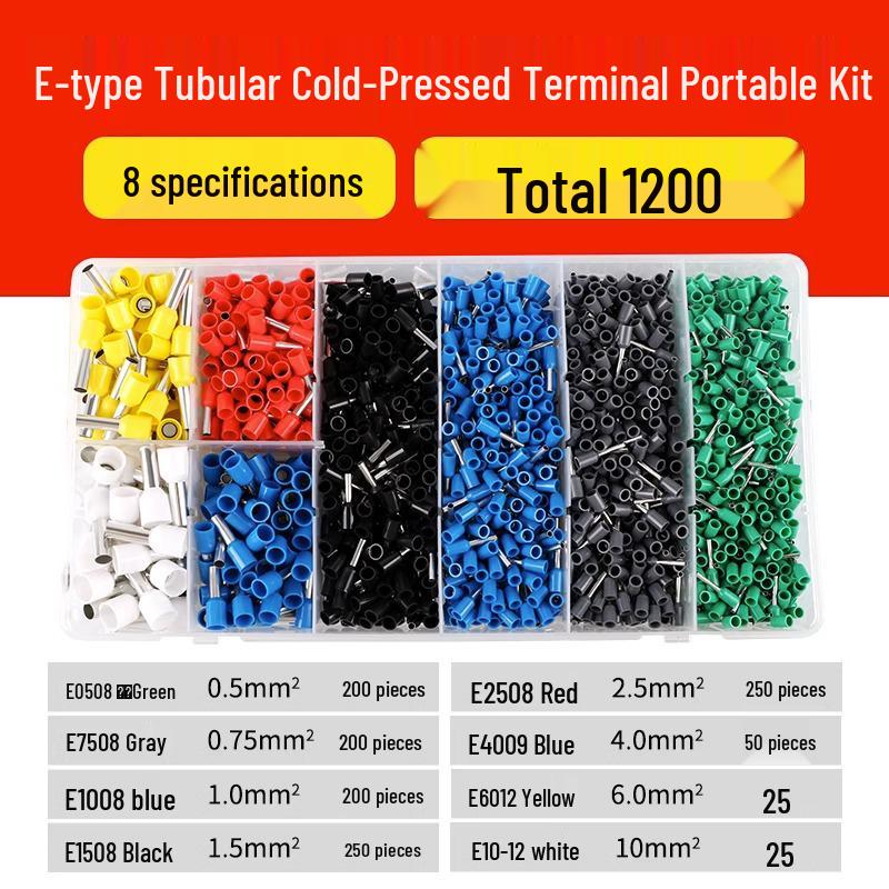 Tubular Needle Terminal Set: RV Crimp Pliers & SV/OT/UT Copper Lugs