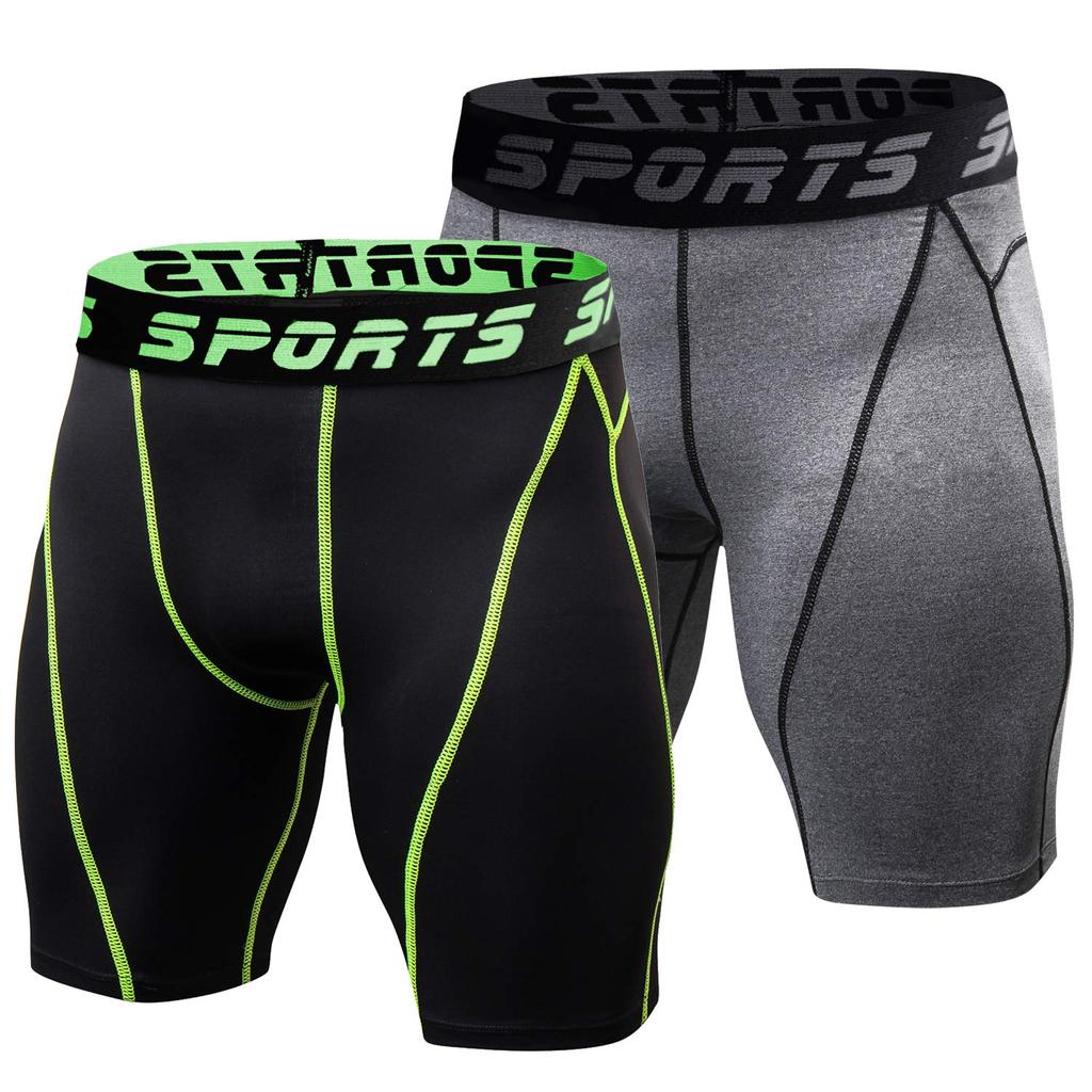 Sillictor Compression Short Sports Half Spats Protection Yc1054 Gray and Size XL Men's Shorts, Tights, Leggings, [UV + Sweat-Wicking & Quick-Drying]