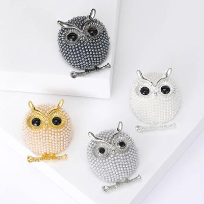 Owl Brooch for Women Imitation Pearl Cute Lapel Pins Buckle Party Casual Badge Jewelry Accessories