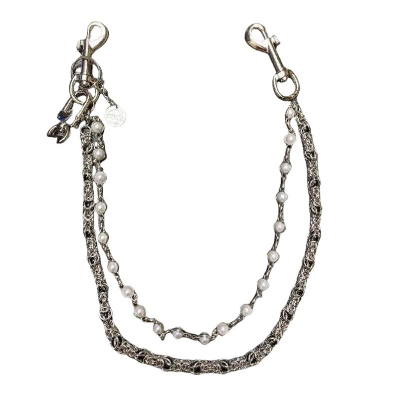 

Ручная работа двухслойные бусины брюки цепочка простые в эксплуатации брюки цепи аксессуары стильный аксессуар для мужчин и женщин чёрный