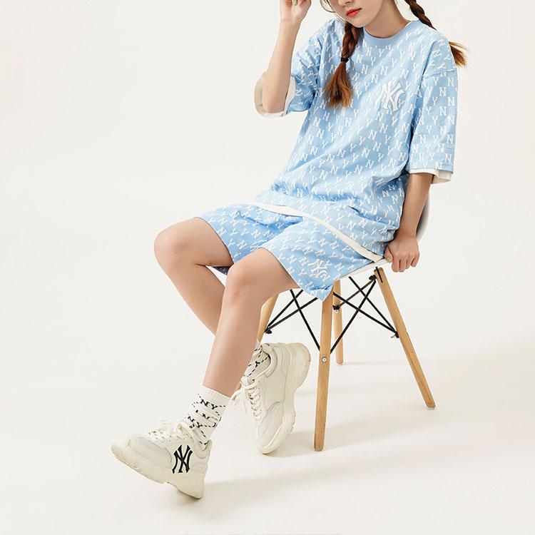 New MLB New York Yankees T Shirts Unisex Blue 3ATSM1023-50BLL