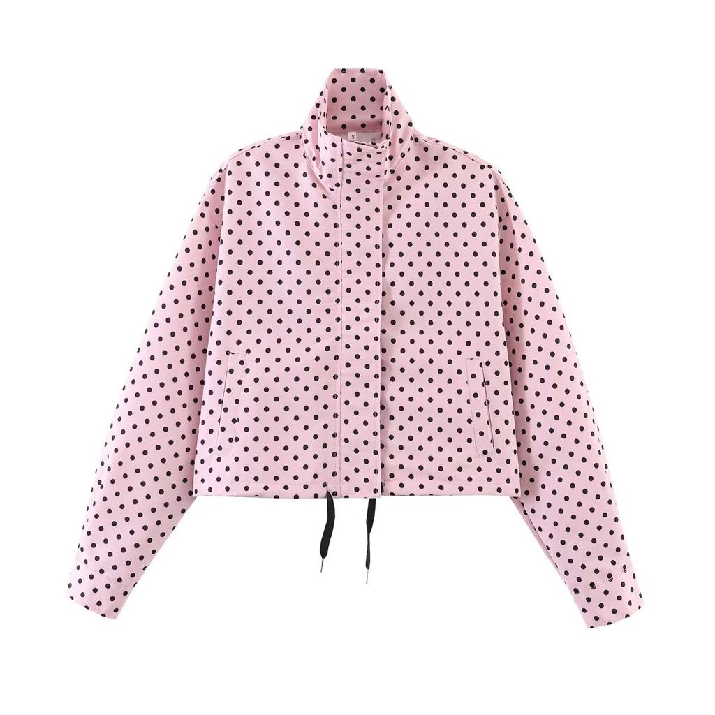Women’s Polka Dot Long Sleeve Cardigan and Shorts Set 2025 Spring Summer Two-Piece Outfit Casual Slim Fit
