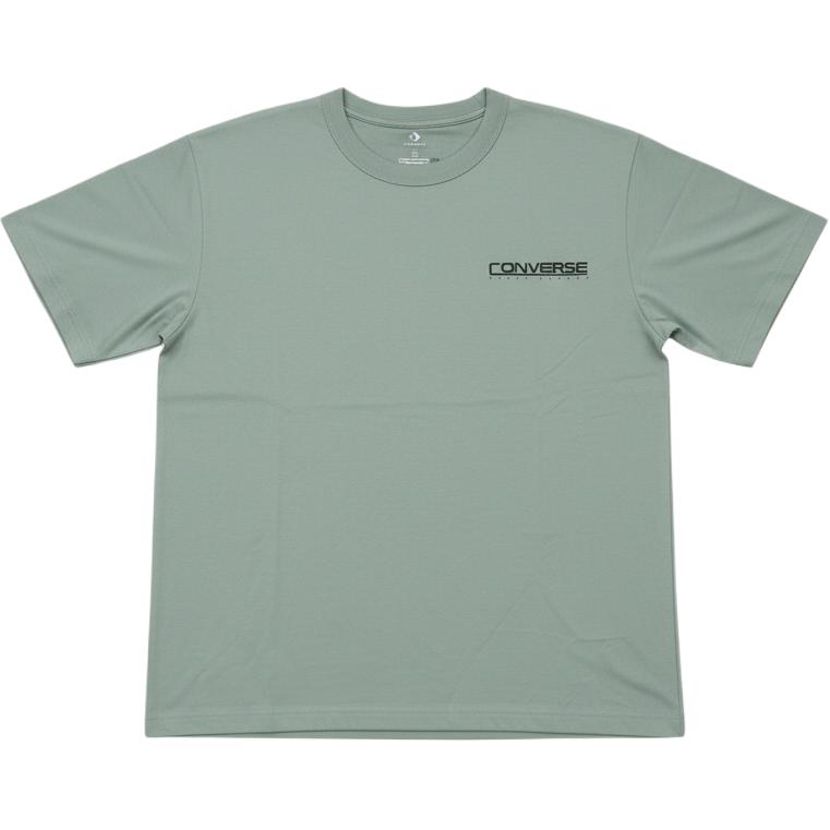 Converse T Shirts Unisex Gray Green Crew Neck Moderate UCK033-FC2 L