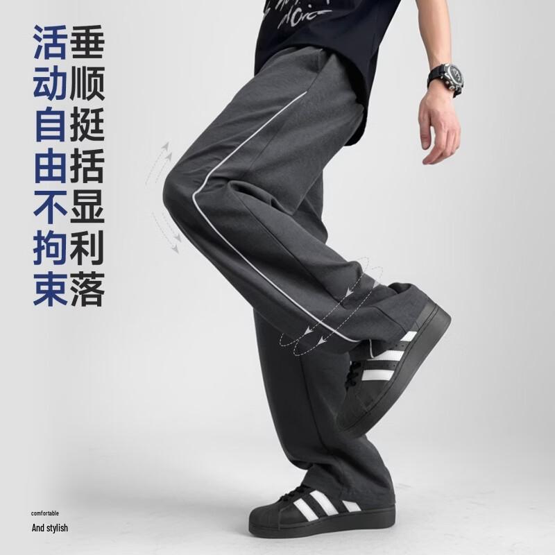 MINISO Men's Summer Trendy Loose Fit Straight-Leg Casual Pants