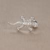 Gold Stainless Steel Earrings with Zircon Studs - Creative and Elegant Design