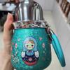 Stainless Steel Vacuum Insulated Travel Mug With Dual Lid Design Portable Water Bottle Women Outdoor Use