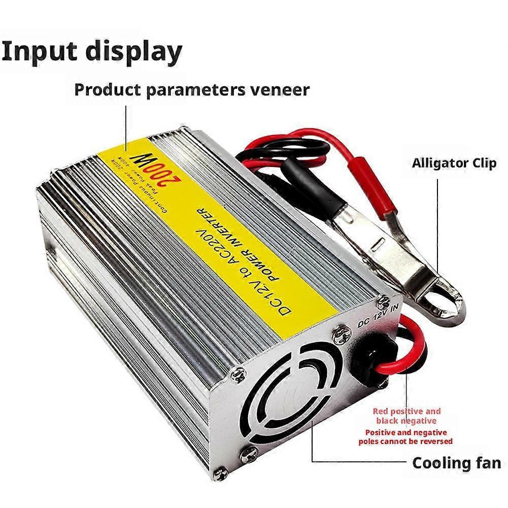 12V DC to 220V AC Car Power Inverter