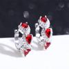 Elegant Hoop Earrings with Zirconia Sophisticated Zirconia Hoops Ear Rings for Women Suitable for Formal Event