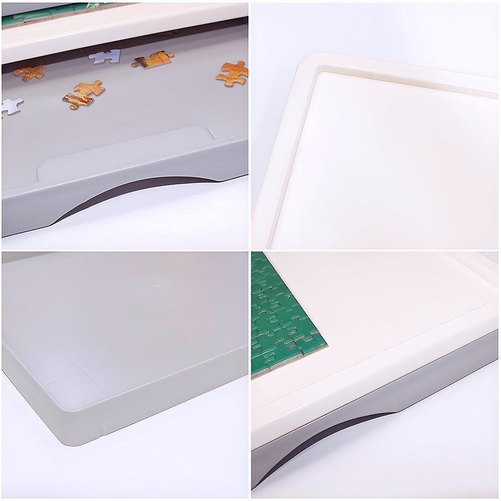 1500pcs Rotating Puzzle Board - 4-Drawer 360° Spinner, Large ABS Puzzle Table Portable Lid & Easy-Clean Surface, Holiday Gift