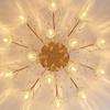 2024 New Living Room LED Ceiling Light Glass Flower Ceiling Light Nordic Room Decoration Bright Colors Bedroom Crystal Light