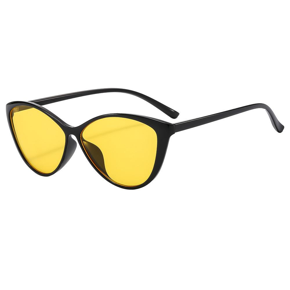 Cat Eye Sunglasses Women Uv400 Black Frame Tortoise Lens For Outdoor Fashion