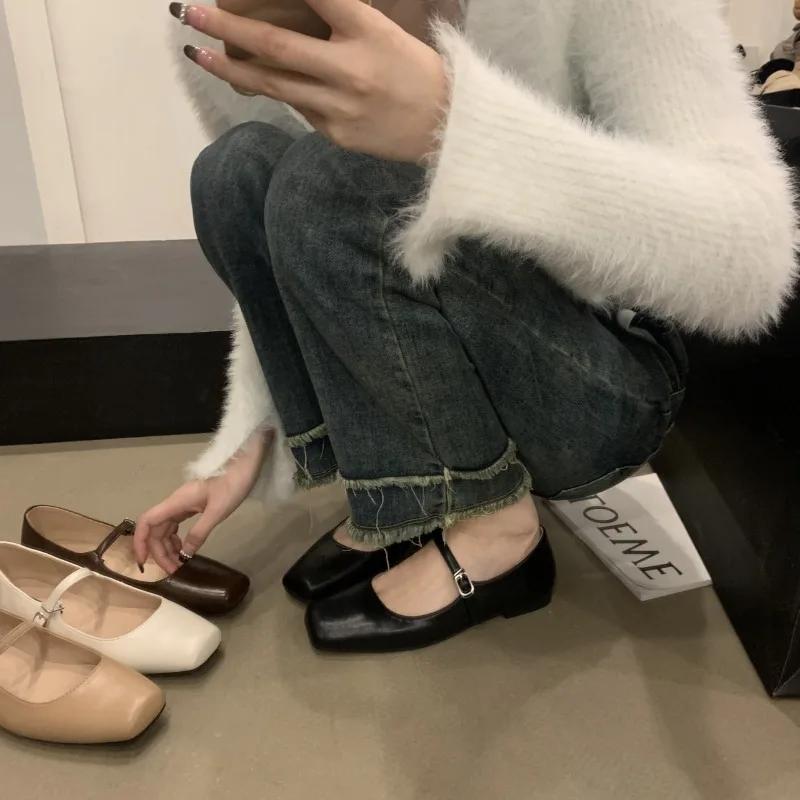 2024 Spring Single Shoes Fashion Shallow Slip On Women Flat Shoes Ladies Casual Outdoor Ballerina Shoe flats lolita shoes