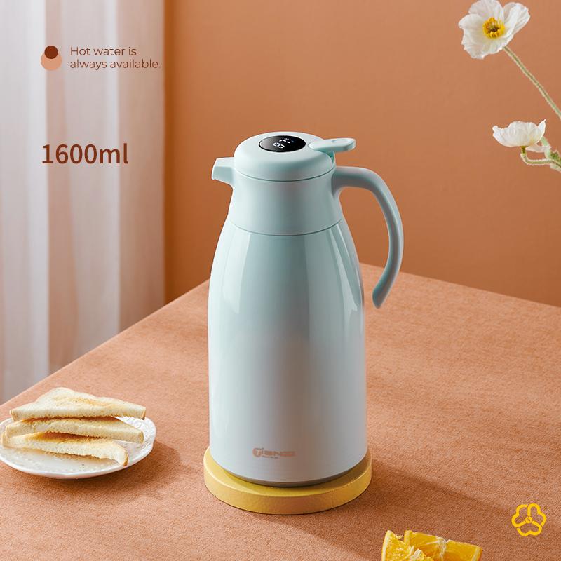 Isolierkessel Ein-Tasten-Temperaturanzeige Isolierthermosflasche Haushaltsgroßes Fassungsvermögen Auslaufsicherer Isolierwassertopf