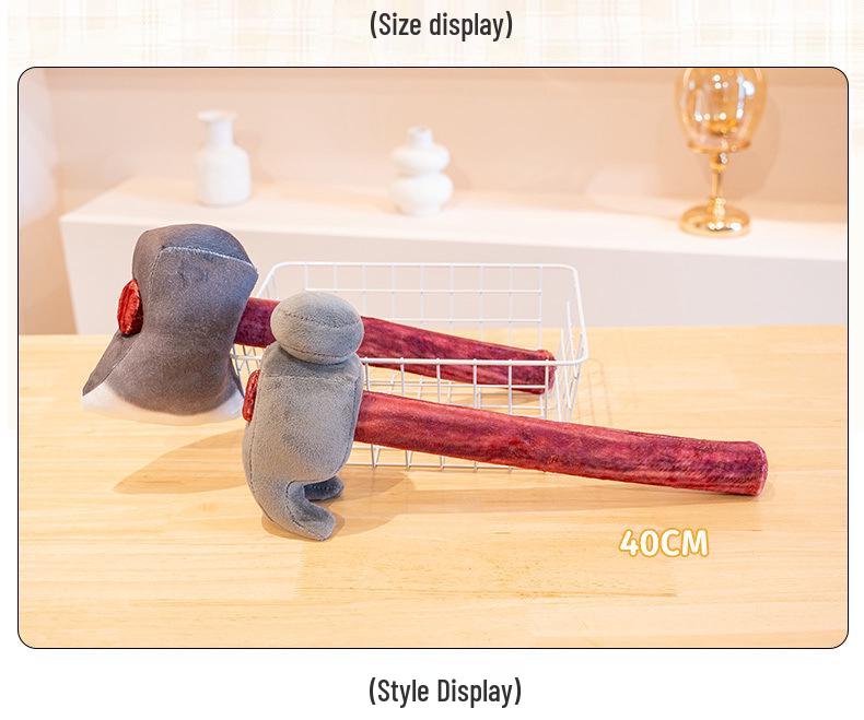 Cross-Border Plush Hammer Pillow Toy - Funny Axe Claw Hammer Prop, Sand Sculpture Gift for Boys