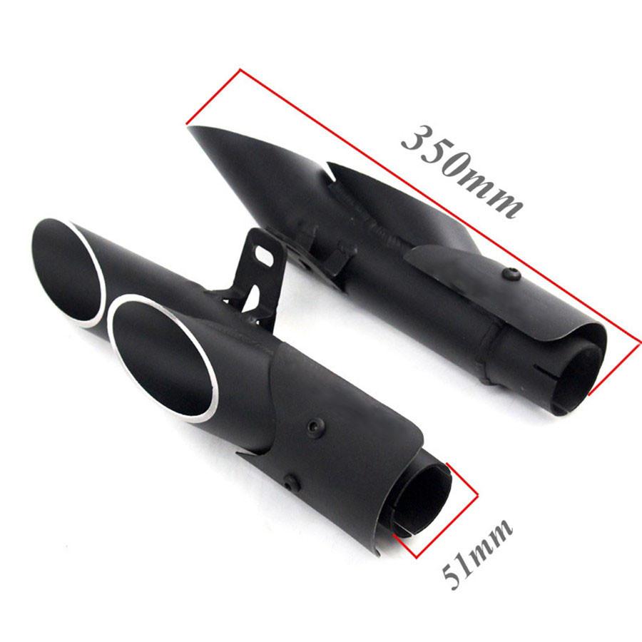 Motorcycle Exhaust System Dual Pipe Slip on Middle Pipe For Kawasaki Z1000 10-17