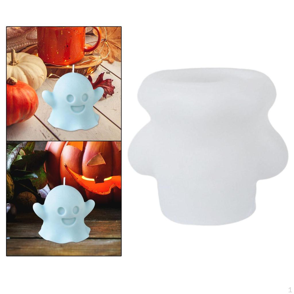 3D Ghost Candle Model Making Epoxy Resin Casting Decorative Clay Crafts Home Decoration Party