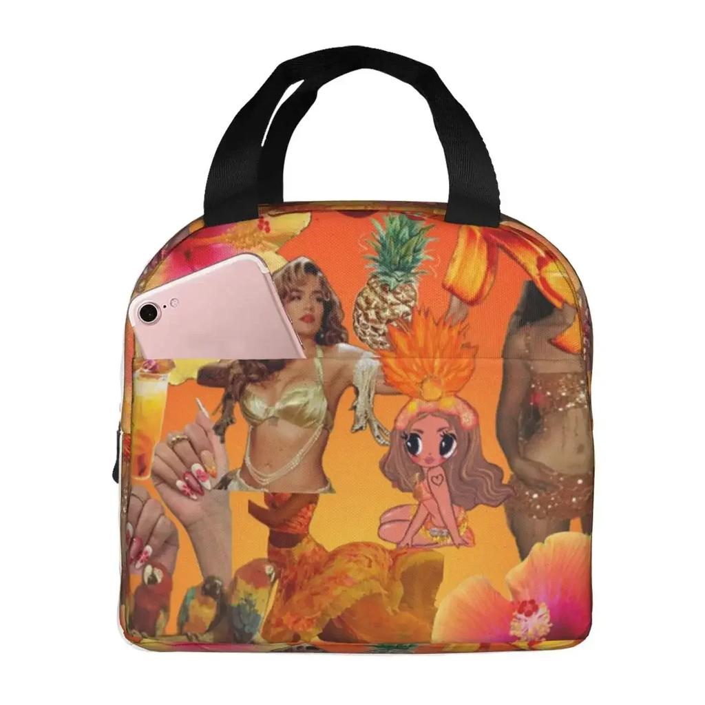 Karol G Tropicoqueta New Album Latina Insulated Lunch Bag for Women Kids Portable Food Boxes Thermal Lunch Box Tote