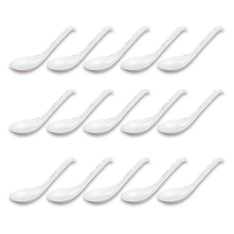 Soup Spoons,15pcs Japanese Style Spoons Creative Rice Spoons Chinese Asian Soup Spoons With Long Ha-hao