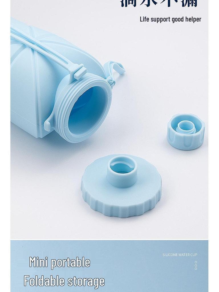 Thickened Silicone Collapsible Water Bottle for Outdoor Sports, Portable, Foldable, and Retractable Design