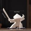 2pcs Ceramic Samurai Figurine Incense Burners Traditional Japanese Style Candles, Multipurpose Home Decor for Tea Ceremonies, Altar Display