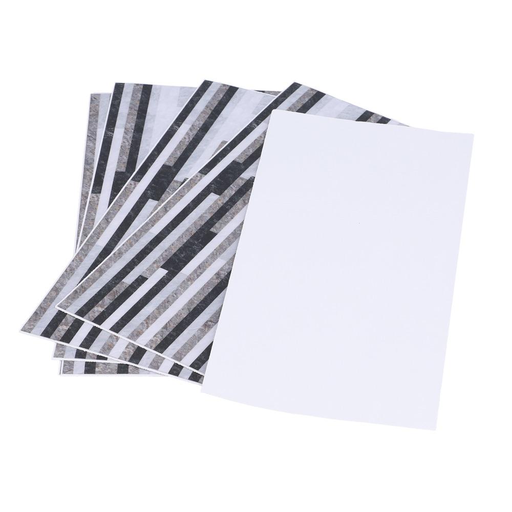 6pcs Waterproof Marble Tile Sticker 11.81x5.91in Wall Decoration  For Kitchen