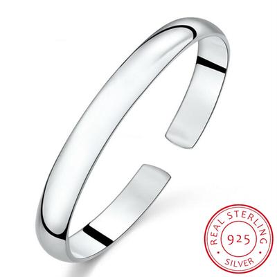 Schlichte, modische 925er Sterlingsilber-Armbänder und Armreifen für Frauen, Pulseras, Geschenk zum Valentinstag