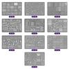 Home Manicure Nail Stamping Plate with Etched Metal Nail Art Templates, Reusable Nail Art Tool for Precise Pattern Transfer