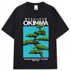 Japanischer Stil Okinawa Harajuku T-Shirt Unisex Damen Vintage Mode Kurzarm Lässig Oversized 100% Baumwolle T-Shirt Streetwear