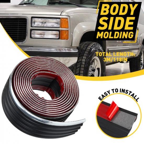 

For 88 - 98 Chevy GMC Body Molding Side Truck Tahoe Yukon Blazer Suburban 118in