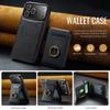 Ring Detachable Magnetic Leather Phone Wallet Case Stand For Magsafe iPhone 17 16 15 14 Plus 13 12 Pro Max Samsung S26 S25 S24 FE ID Card Holder Cover