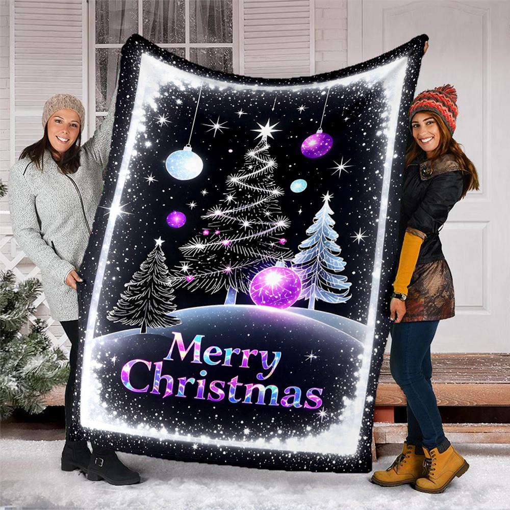 1pc Christmas Decorations Outdoor Soft Polyester Flannel Throw Blanket Versatile for All Seasons , Soft , Cozy , Warm All Season Quilted Throw ,