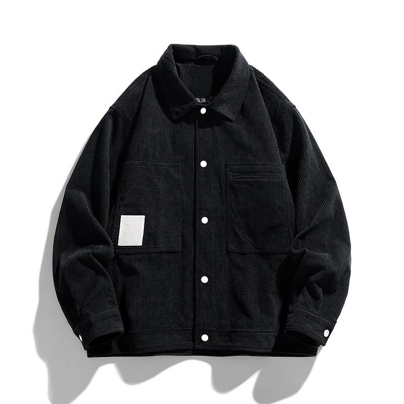 Men's autumn new jacket corduroy jacket Korean version trendy casual retro loose lapel men's top