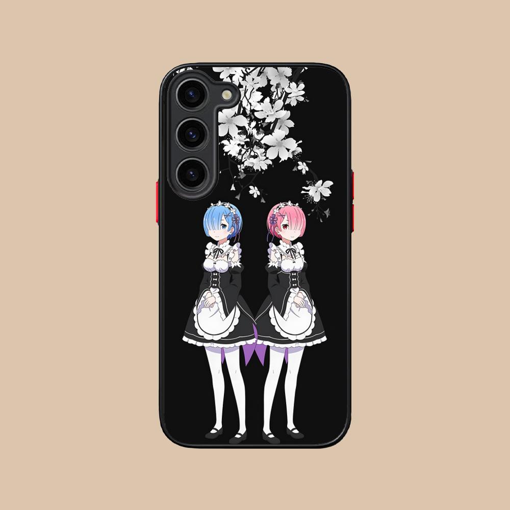 ReZero Rem Ram Silicone Mobile Phone Case for Samsung Galaxy S26 S25 S24 S23 S22 S21 Plus FE Ultra Colorful Cover