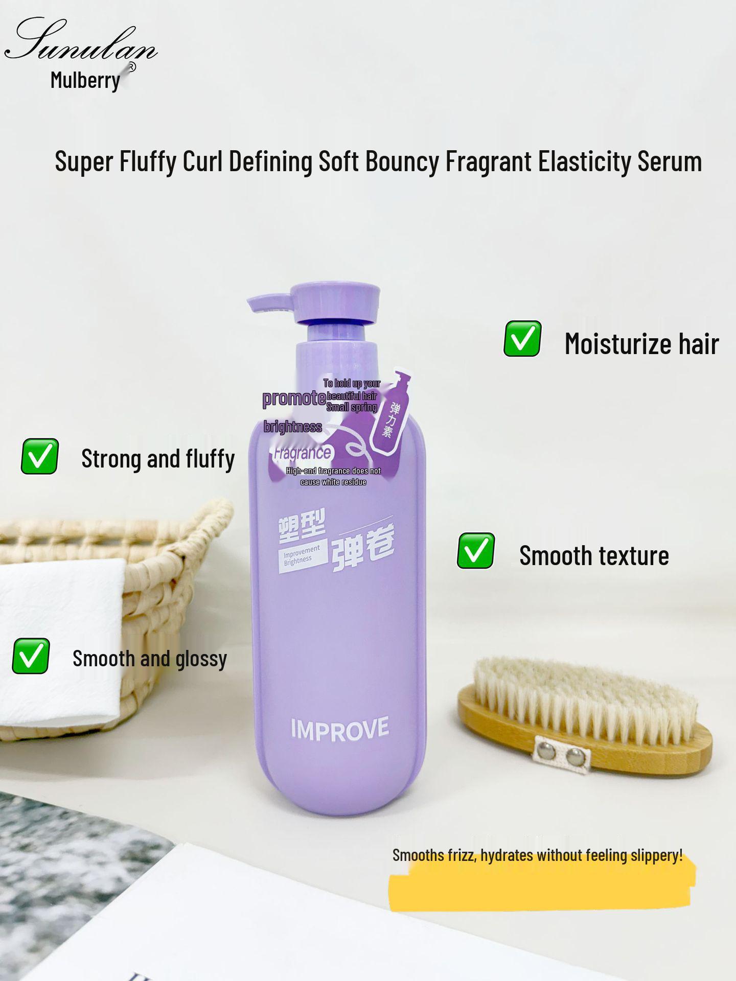 Sangfuan Curl Shine & Moisture Serum: Volumizing, Bouncy, Fragrance-Enriched Styling Protector for Long-lasting Post-Perm Elasticity.