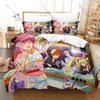 Cool To Love Ru Cartoon Character Graphic Bedding Include 1 Duvet Cover + 2 Pillowcases Comfort Household Bed Decoration