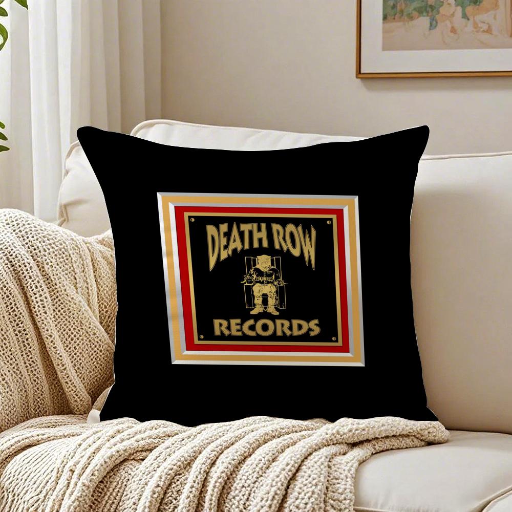 DDeath Row Records Cushion Cover Linen Pillowcase Soft for Sofa Bed Home Room Decor