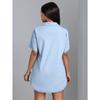Women's Clothing, Lapels, Short Sleeves, Loose Fit, Denim Shirts, Dresses