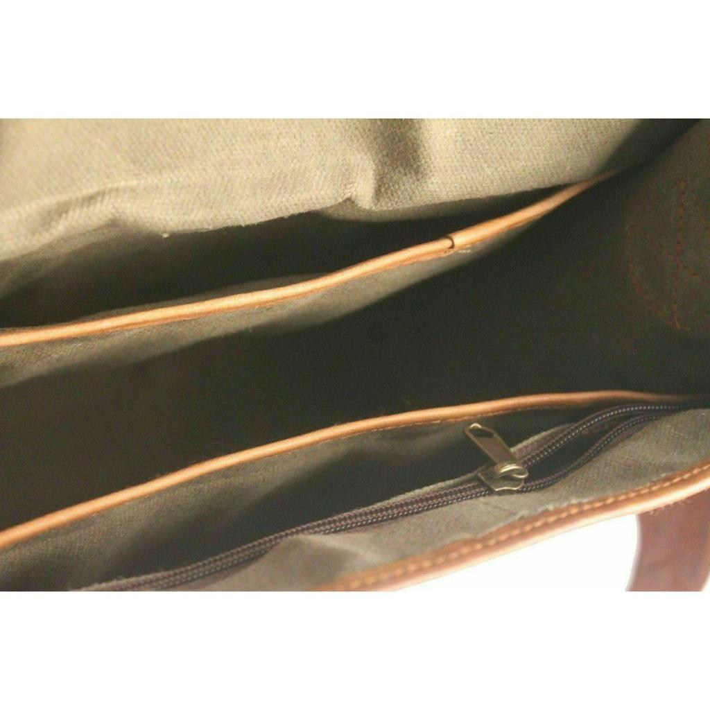 Men Best Vintage Brown Leather Messenger Shoulder Laptop Briefcase Bag