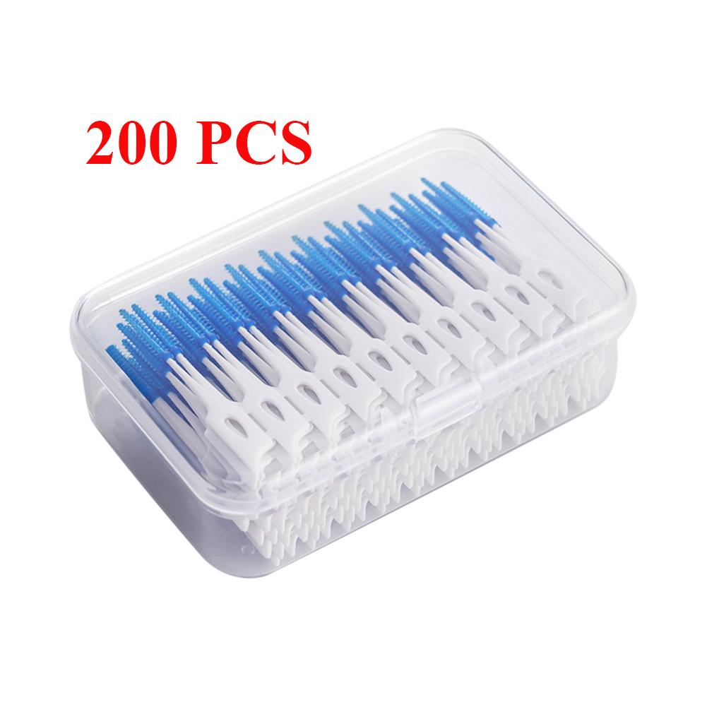 40 120 150 200 Pcs Silicone Interdental Brush Soft Tooth Cleaning Between Teeth Dental Brace Toothpick