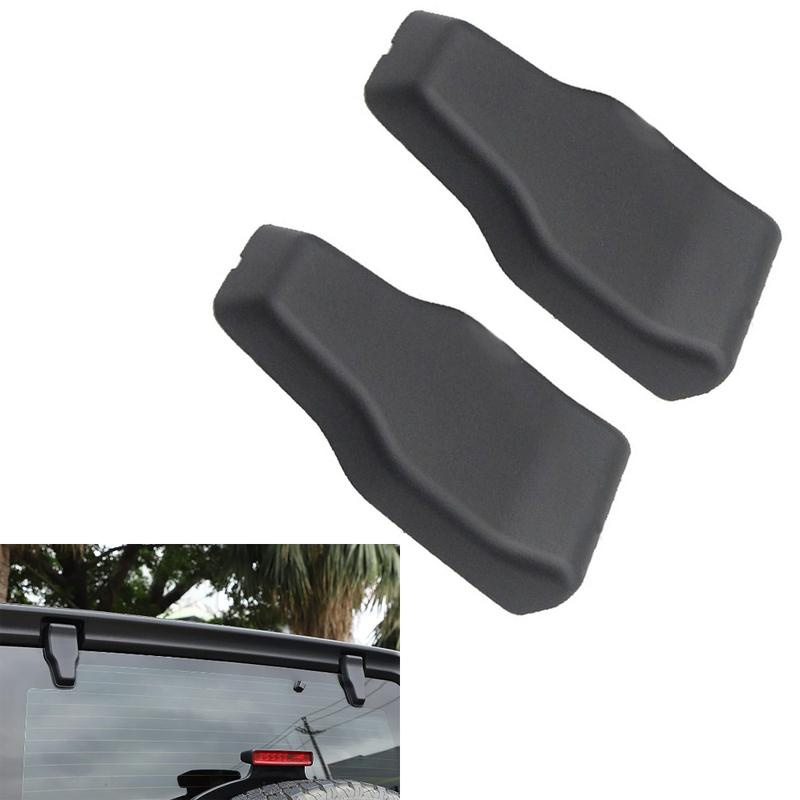 2Pcs Rear Window Hinge Decoration Cover Trim Black for Jeep Wrangler JL JLU Hardtop 2018    Car Accessories