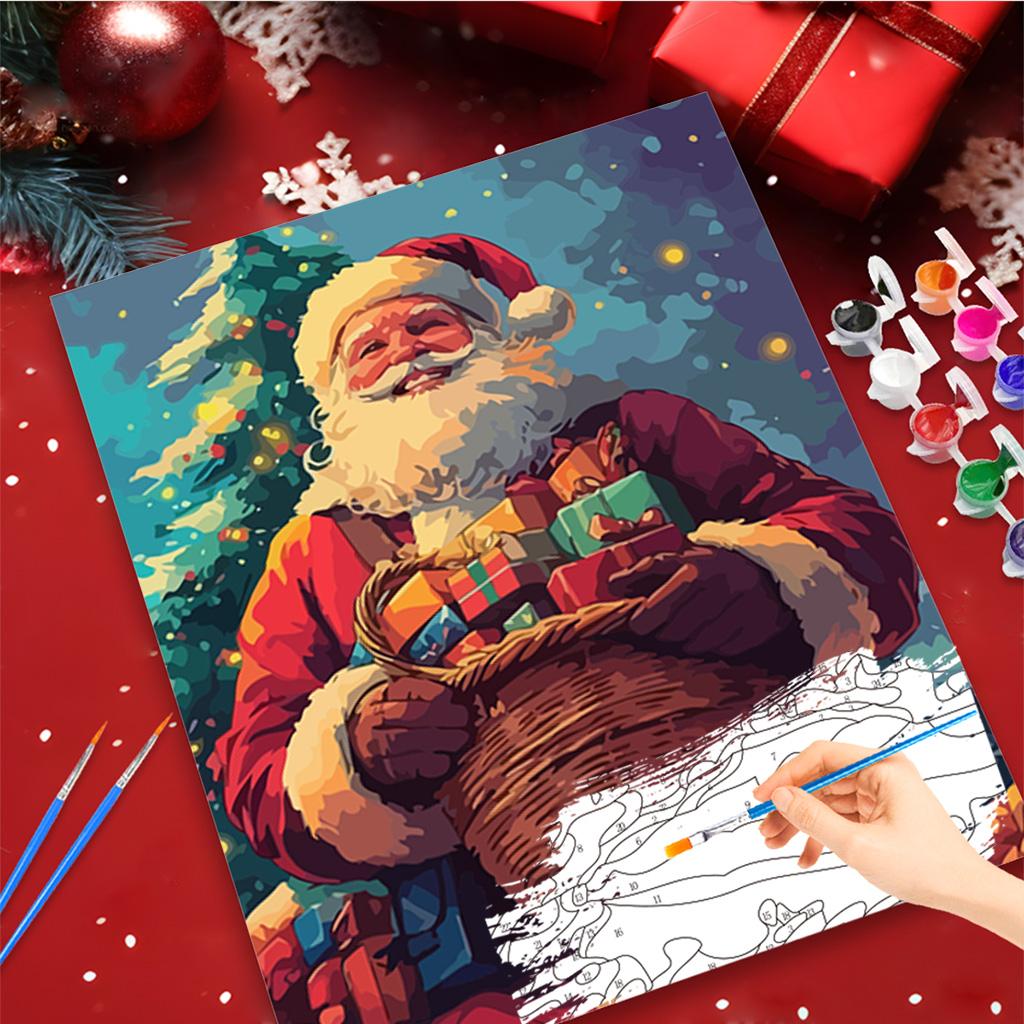 

1pc Acrylic Painting By Numbers Kits For Starter Kit Santa Claus Art Painting For Unique Gift 40x50cm/16x20inch Without Frame 40x50cm NO Frame
