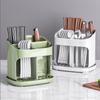 Divided Chopstick and Cutlery Drainer Organizer